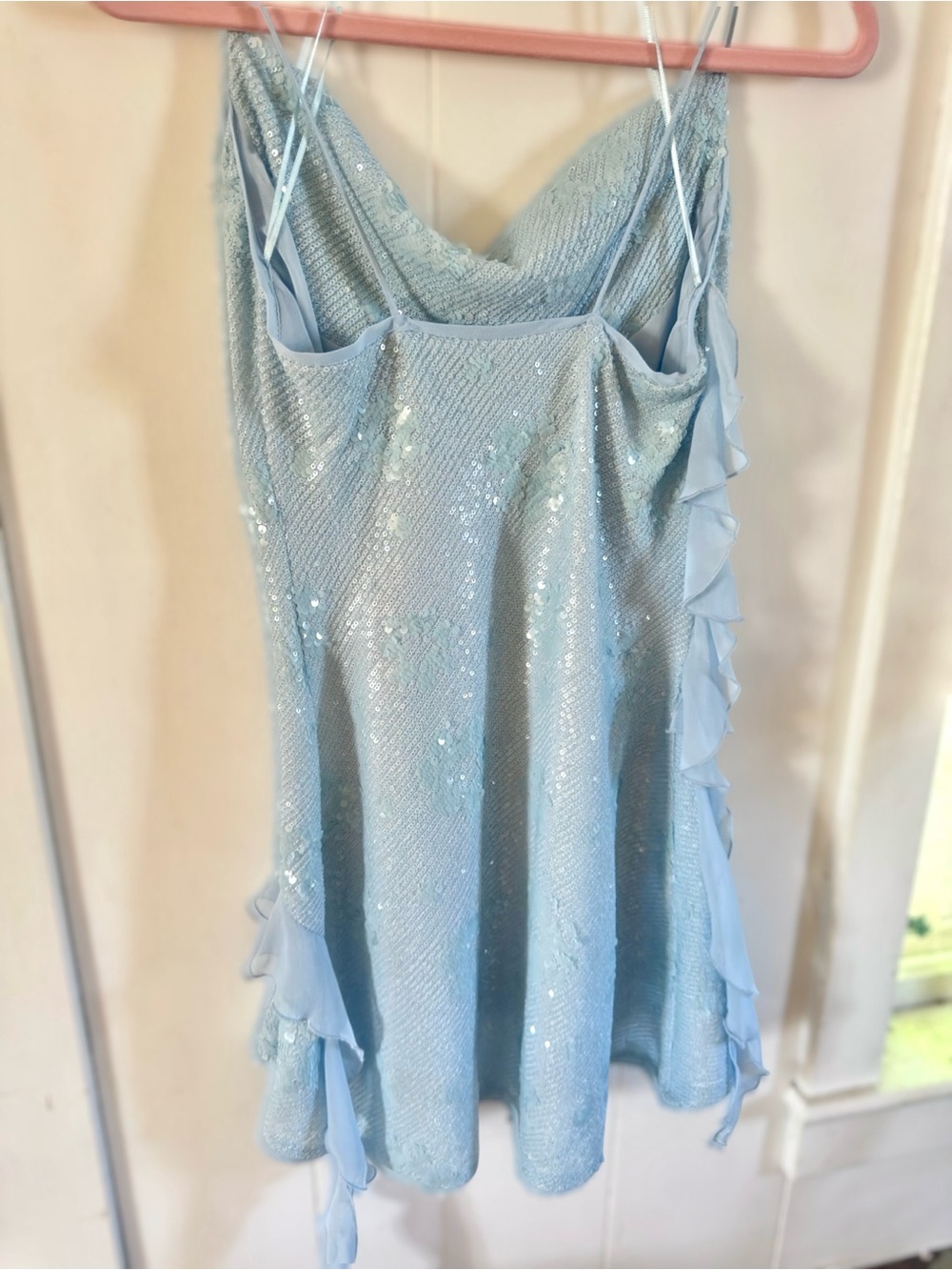 Zara Sequin Ruffle Cocktail Dress - Picture 5 of 8